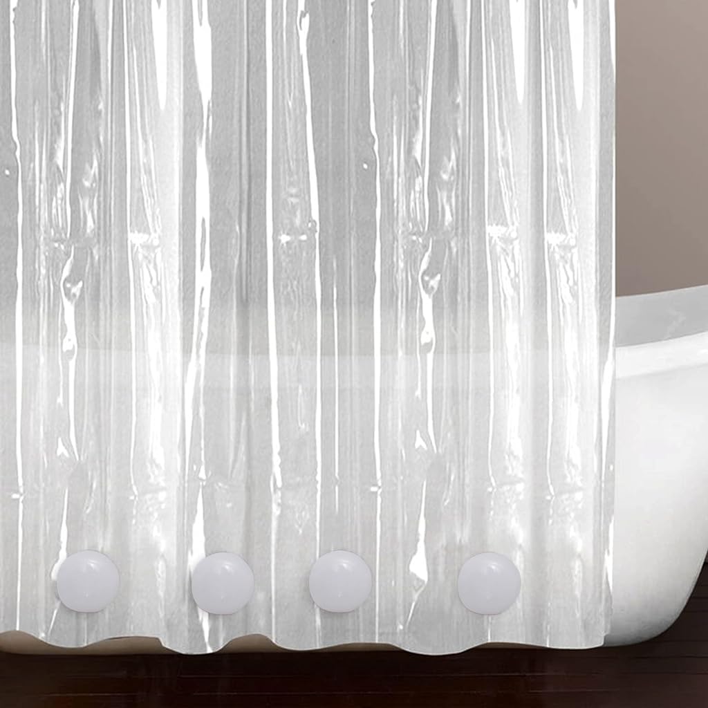 HASTHIP Magnetic Shower Curtain Weights for Home Use with N45 Magnets | Set of 10 Pairs White