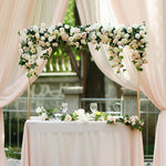 HASTHIP Balloon Arch Decoration Stand for Weddings and Parties with Adjustable 1.2–2.6 m Gold Metal Frame | Easy DIY Assembly Backdrop