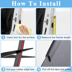 HASTHIP Rubber Edge Trim for 0.5–2mm Metal Panels featuring Self Adhesive EPDM | 16.4ft Cuttable Protective Seal