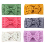 HASTHIP® 6 Piezas Diademas de Nailon para Bebé,Lazos con Nudo Suave y Elástico,Cintas de Pelo para Recién Nacidos,Niñas y Niños Pequeños Multicolor Super Cómodas Transpirables