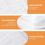HASTHIP Bed Skirt for Double Bed 78x80 in with 15 in Drop Polyester Cotton Blend | White Pleated Dust Proof Design