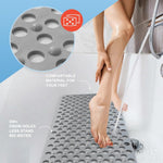 HASTHIP PVC Bathroom Mat 43.5 x 77.5 cm for Shower Safety featuring Multi Hole Drainage | Non Slip for Kids and Seniors