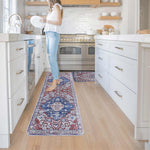 HASTHIP® Kitchen Mats for Floor Anti Slip, Water-Absorbent Polyester Floor Mat for Kitchen, Washable Soft Absorbent Rugs, 2 Sizes (40×60cm & 40×120cm)