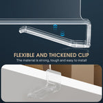 HASTHIP Clear Acrylic Shelf Dividers for Closet Organization 30x24.5cm with Insert-On Design