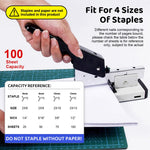 HASTHIP Heavy Duty Stapler for Office and Industrial Use with Ergonomic Handle | Staples up to 100 Sheets