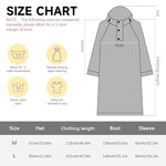 HASTHIP®Long Rain Coat, Raincoat for Men Women Waterproof | Reusable Hooded Rain Poncho with Wide Brim | Lightweight Raincoat for Hiking, Travel, Motorcycle Riding M