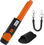 Serplex® Hand Metal Detector High Sensitivity Handheld Metal Detector with LCD Screen and Belt Holster 360° Search Probe Finds Gold Coin Silver Jewelry Waterproof Pinpointer (Battery NOT Included)