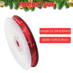 HASTHIP Christmas Ribbon Roll for Gift Wrapping with Merry Print 25 Yard 1cm Red | Holiday Crafts and Decorations