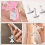 HASTHIP DIY Angel Wing Charms Kit for Jewelry Making with 50Pcs Pearl & Lily Components