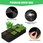 HASTHIP Seeding Tray for Growing Vegetables and Flowers featuring 8 Grids 31×31×31 cm Fabric