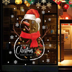 HASTHIP Snowman Window Clings for Christmas Decorations with Static Cling 45x60cm | Reusable Glass Stickers
