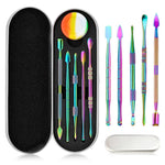 HASTHIP Wax Carving Tool Set for Clay and Pottery with Dual Head Design and Rainbow Steel | 6 Pcs