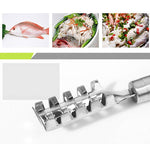 HASTHIP® 4PCS Stainless Steel Living Fish Scale Shaver Scraper for Fast Cleaning Skin