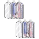 HASTHIP Clear Garment Bags for Hanging Clothes with Ultra Clear Vinyl 6PCS 23.6 x 40 in | Dust Proof Closet Storage for Dresses Sarees and Suits