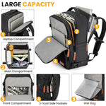 HASTHIP® Travel Laptop Backpack,15.6 Inch Flight Approved Carry on Backpack,Waterproof Large 40L Hiking