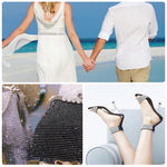 HASTHIP Pearl Rhinestone Ribbon Tape for DIY Decoration featuring Self Adhesive Strips 3 Rolls 1cm 1.5cm 2cm | 1 Yard Per Roll