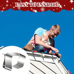 HASTHIP Christmas Light Clips for Outdoor Decorations with Drainage Slot | 50 Stainless Steel Wire Holders