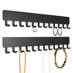 HASTHIP® Holder Hanging Jewelry Organizer - Jewelry Organizer for Necklace, Self-Adhesive Necklace Organizer, Wall Organizer,2 PCS, Black