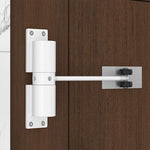 Door Closer, Zinc Alloy Automatic Safety Spring Door Closer, Adjustable Closing Door Hinge, Quiet Door Closer for Wooden Door, Metal Door, Security Door, Weight Up to 30 Kgs (White)