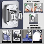 HASTHIP® High Pressure Shower Heads With 3 Spray Modes, Quality Construction, Adjustable Stream Settings, Ideal For Homes And Apartments, Polished Chrome Finish