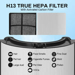 HASTHIP® 2 in 1 Filter for Dy*Son PH01, True HEPA Filter with Intergrated Activated Carbon Filter Universal Dual Functionality Replacement Filter Dy*Son PH, TP Series, for PH01 /07/10/, TP07/10/09/06