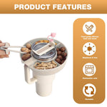 HASTHIP Snack Tray for Stanley Cup 40oz with 4 Compartments and Tweezer | Food Grade Accessory