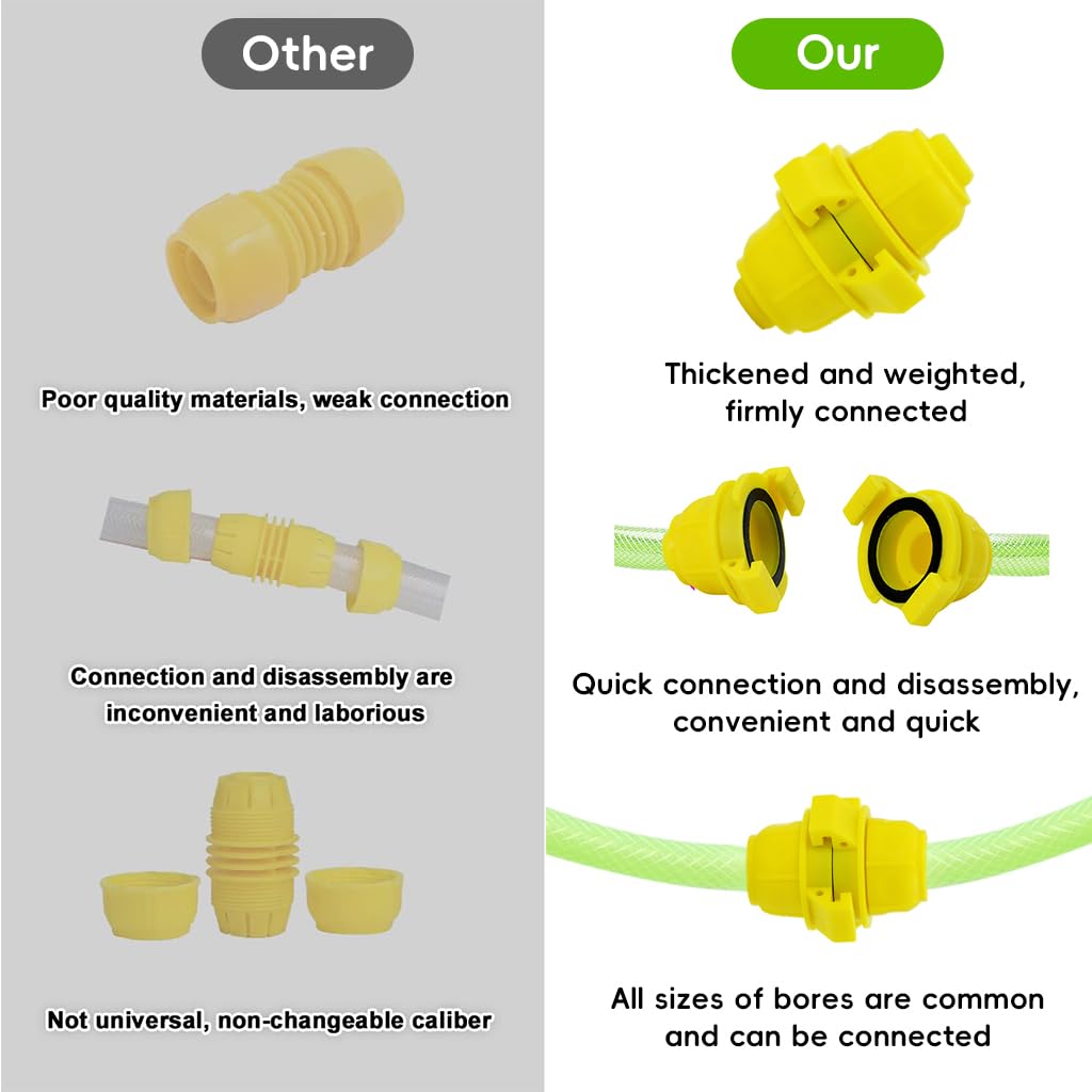 HASTHIP Hose Connectors for Garden Water Pipes featuring 1/2 inch size and leak proof design