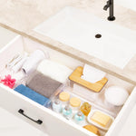 HASTHIP Drawer Dividers for Kitchen and Office with Adhesive Ends 11–20.5 in Adjustable Transparent Design | 3.2 in Height for Organized Storage