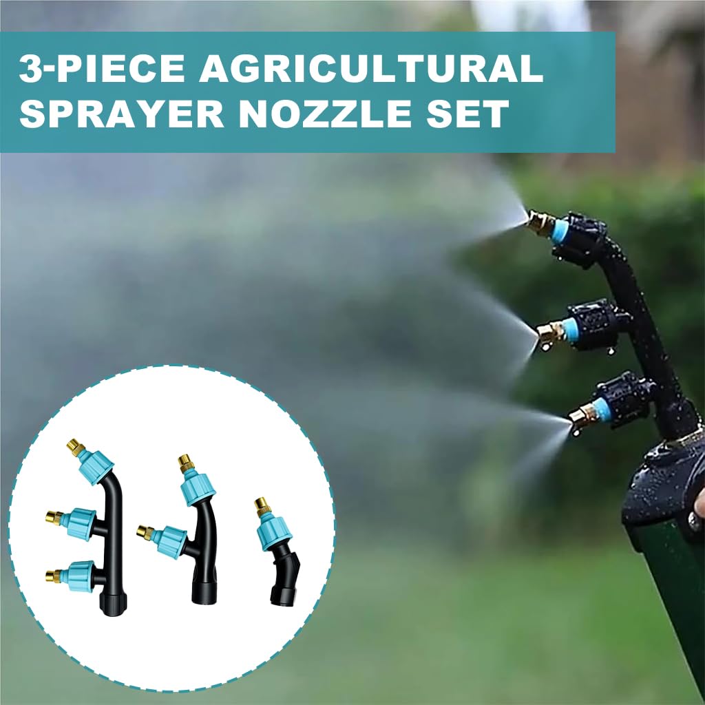 HASTHIP Garden Sprayer Nozzle for Plants with Adjustable Fine Atomization | 3Pcs Multi-Head Set