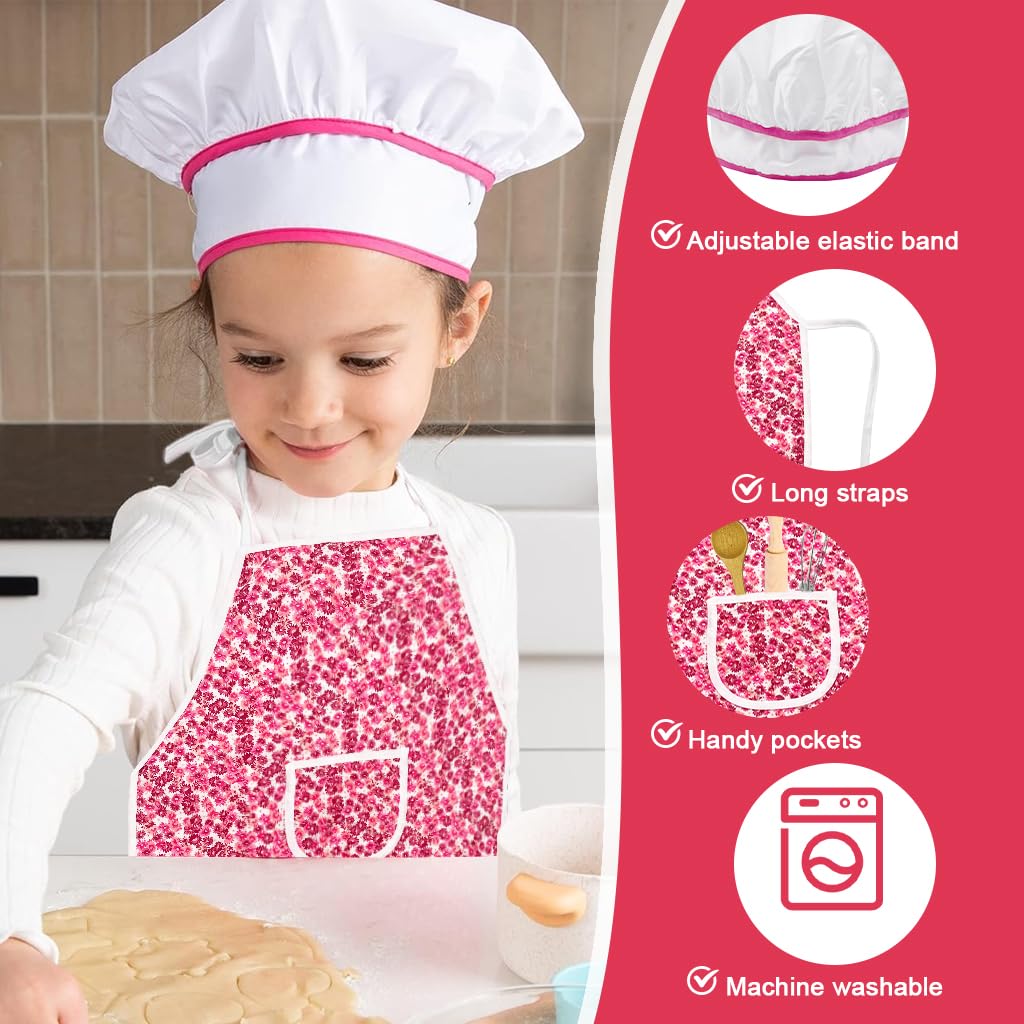 HASTHIP Kids Baking Set for Pretend Play with 7Pcs Tools and Waterproof Apron | Gift for Girls