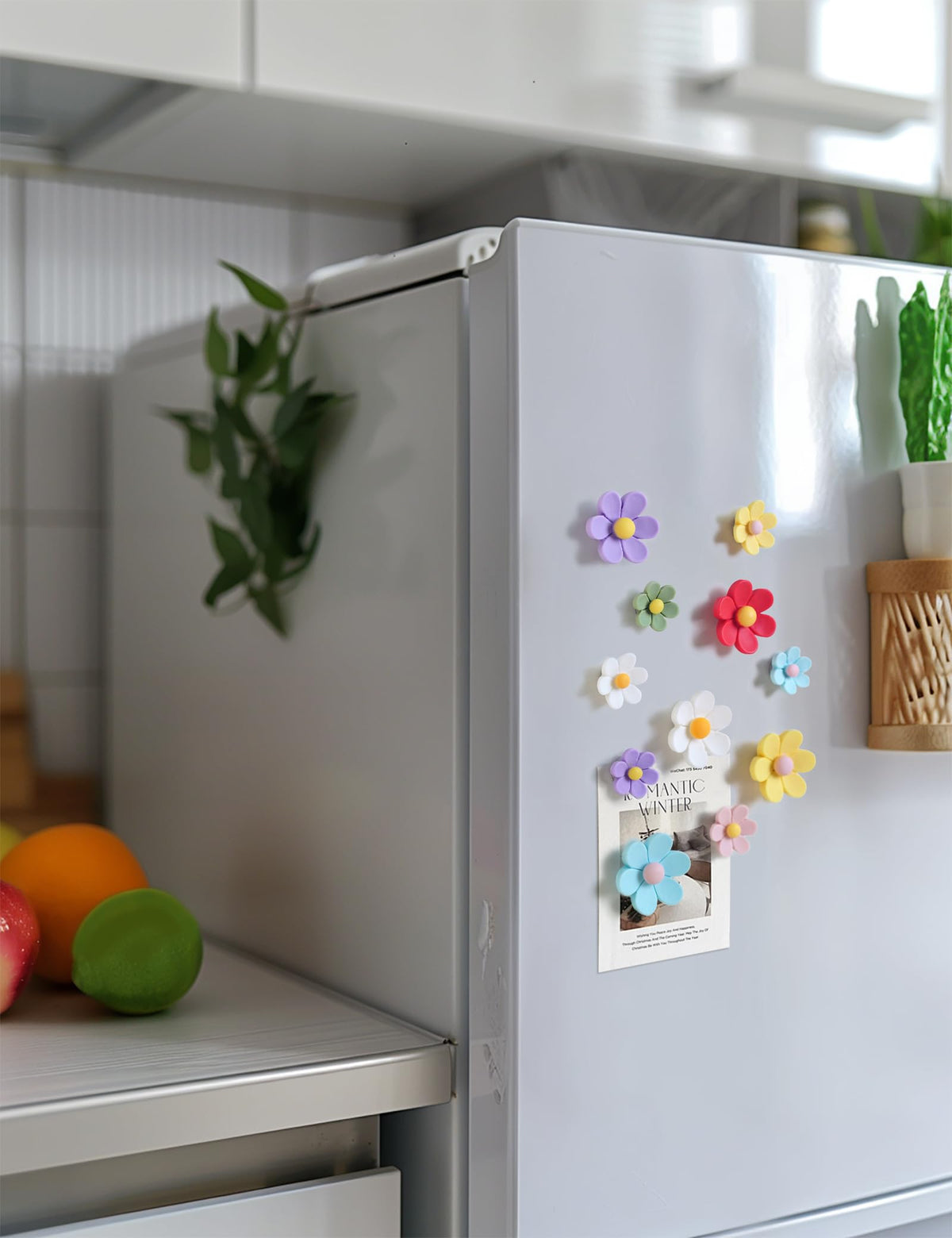HASTHIP Refrigerator Magnets for Kitchen and Office featuring Strong Hold 15PCS | Colorful Resin Decorative Set