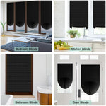 HASTHIP Blinds for Windows for Home and Office with No Drill Clip Up Design 60cm x 150cm | Black Non Woven Blackout Shade