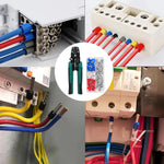 HASTHIP® 200Pcs Electrical Crimping Connectors with Wire Crimper Tool 4 Sizes Crimping Connectors Insulated Wire Terminals Crimp Terminals Universal 22-10 AWG Wire Crimper ToolElectrical Connectors
