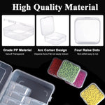 HASTHIP Jewelry Organizer Box Set of 15Pcs for Earrings and Rings with 14 Mini Containers | Transparent Plastic Storage for DIY Crafts