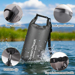 HASTHIP® 10L Waterproof Dry Bags with Waterproof Phone Pouch for Swimming, Roll Up Closure with Quick Release Buckle & Shoulder Strap, Floating Dry Bag for Swim, Beach, Travel