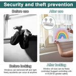 HASTHIP Sliding Window Key Locks for Home Security with Dual Screw-In Stud Design | 3 Pcs Silver Aluminum