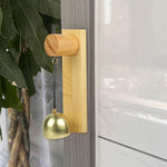 HASTHIP Wooden Door Bell for Home and Shop Entrances with Vintage Wood and Copper Charm
