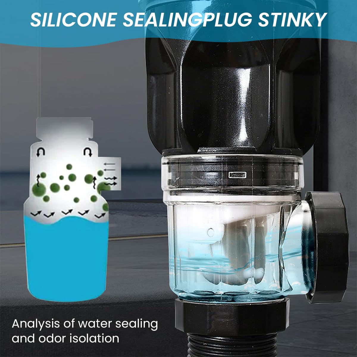 Sink Drain Kit with Flexible Expandable P-Trap Sink Drain Pipe Tube Anti-Odor Bathroom Sink Drain Pipe 3 in 1 Plumbing, Fits for 1-1/4'' & 1-1/2'' Drain Hole, For Kitchen Bathroom Sewer Drain