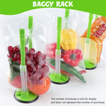 HASTHIP Bag Holder for Freezer Storage Bags with Adjustable Rack and Non Slip Base | Hands Free Food Pouring and Meal Prep