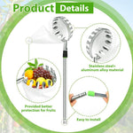 HASTHIP Fruit Picker Tool for Tree Harvesting with 10.5 ft Extendable Pole and Alloy Basket