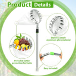 HASTHIP Fruit Picker Tool for Tree Harvesting with 10.5 ft Extendable Pole and Alloy Basket | Easy Assembly