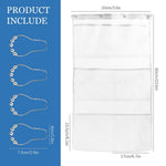 HASTHIP Mesh Shower Caddy Organizer with 6 Pockets and Metal Hooks featuring Quick Drying Mesh | White Bathroom Storage