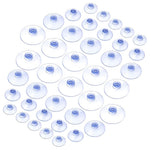 HASTHIP Suction Cup Hooks for Kitchen and Bathroom featuring Strong Hold Clear PVC | 40pcs in 4 Sizes