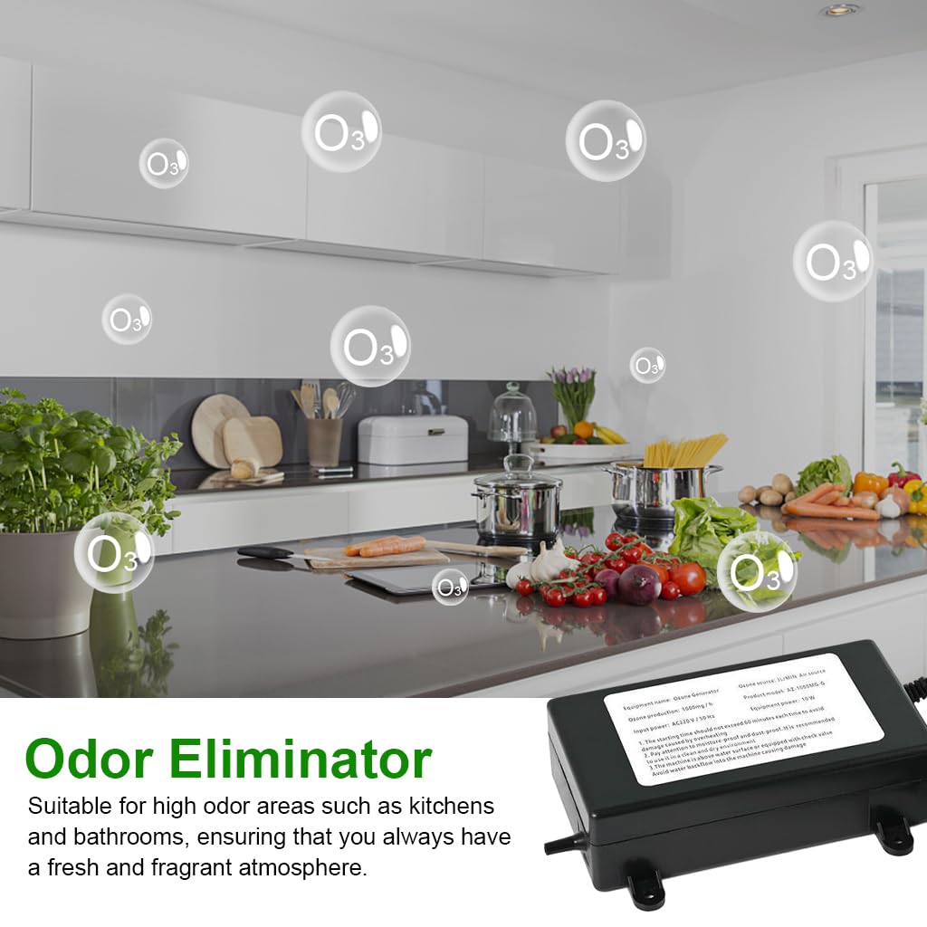 Household Ozone Generator Multi-functional Ozone Generator for Air Purification, Water Treatment, Vegetable Cleaning 1000 mg/h Ozone Generator Machine for Purifying Water for Cleaning