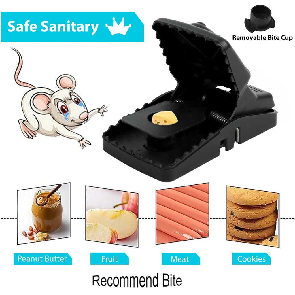 HASTHIP Rat Traps for House and Garden featuring Ultra Fast Trigger | 2 Pcs 17×7.5×7.5 cm Reusable ABS