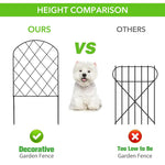 HASTHIP® Metal Garden Fence Outdoor - Versatile Decorative Fence for Garden - Garden Plant Partition Fence - Outdoor Garden & Patio Decoration Items - Garden Fence for Flower, Lawn, Pathway (5 Pcs )