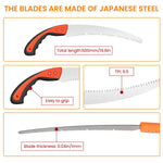 HASTHIP Pruning Saw for Wood and Tree Cutting featuring 19.6 in Curved Blade & Ergonomic Handle