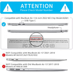 HASTHIP Laptop Case for MacBook Air 13.6 inch M4 M3 M2 featuring 2 piece snap on clear hard shell