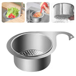 HASTHIP Kitchen Sink Strainer Basket for Residues with Triangular Swan Design | 304 Stainless Steel Mesh Filter