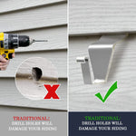 HASTHIP 5Pcs Heavy Duty Flowerpot Hooks, 304 Stainless Steel Vinyl Siding Hooks, No-Hole Siding Hanging Clips Hanger for Vinyl Siding Decor, Wreaths, Tools, Garland, Lights, Outdoor